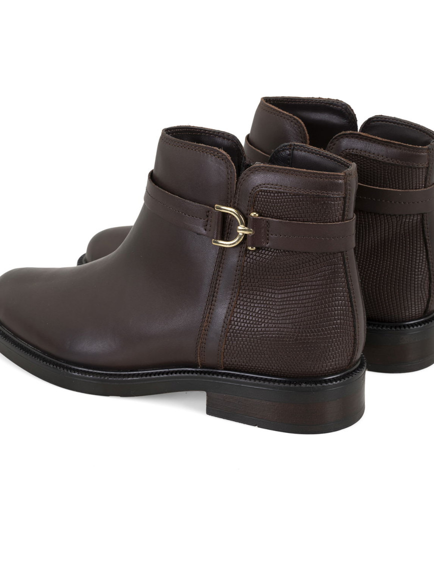 Vesla Metal Aksesuarlı Kahve Kadın Deri Bot Vesla Metal Aksesuarlı Kahve Kadın Deri Bot