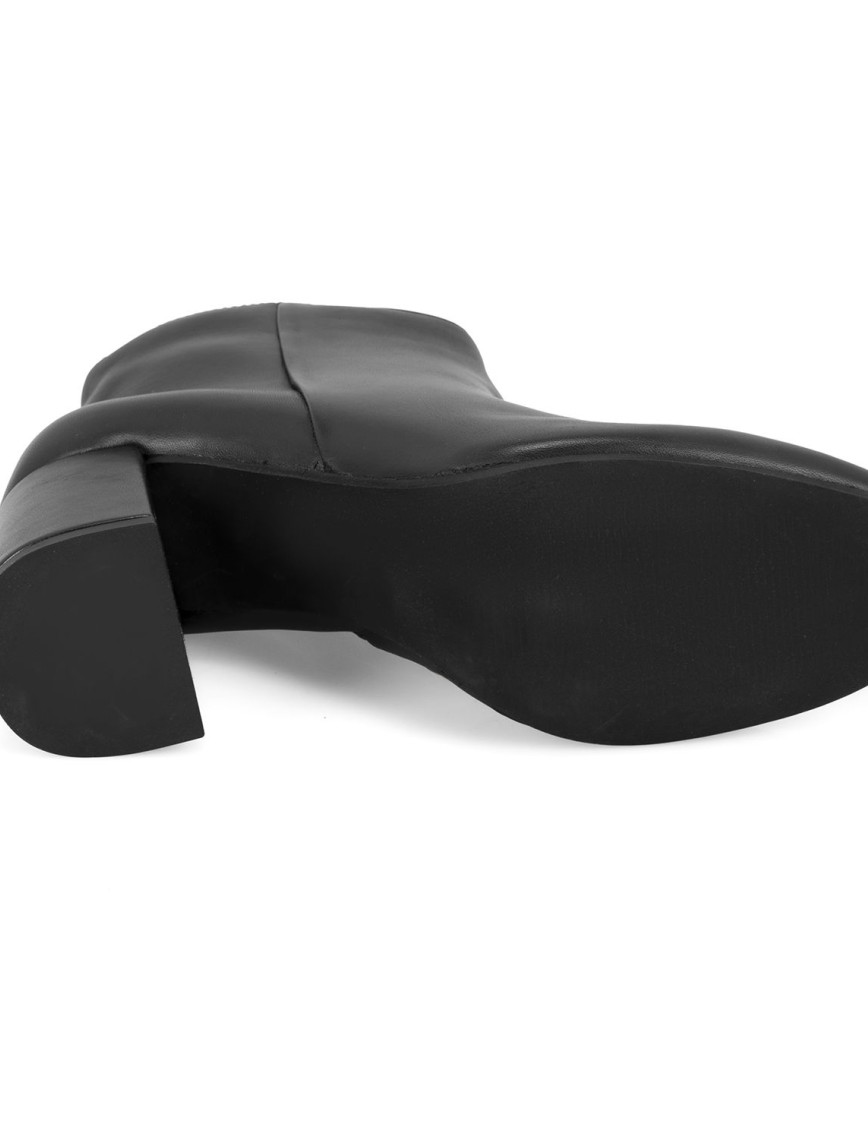 Mariv Siyah Kadın Fermuarlı Topuklu Deri Bot Mariv Siyah Kadın Fermuarlı Topuklu Deri Bot