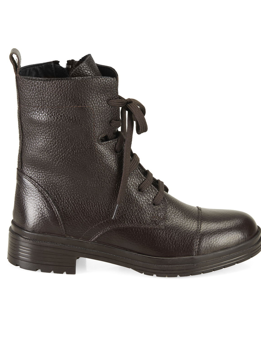 Lias Kahve Kadın Fermuarlı Deri Bot Lias Kahve Kadın Fermuarlı Deri Bot