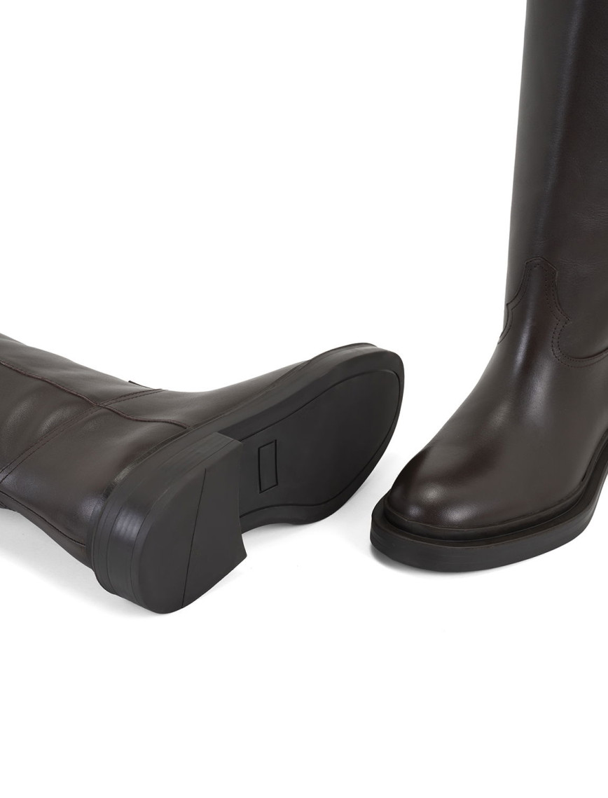 Loar Kahve Kadın Deri Çizme Loar Kahve Kadın Deri Çizme