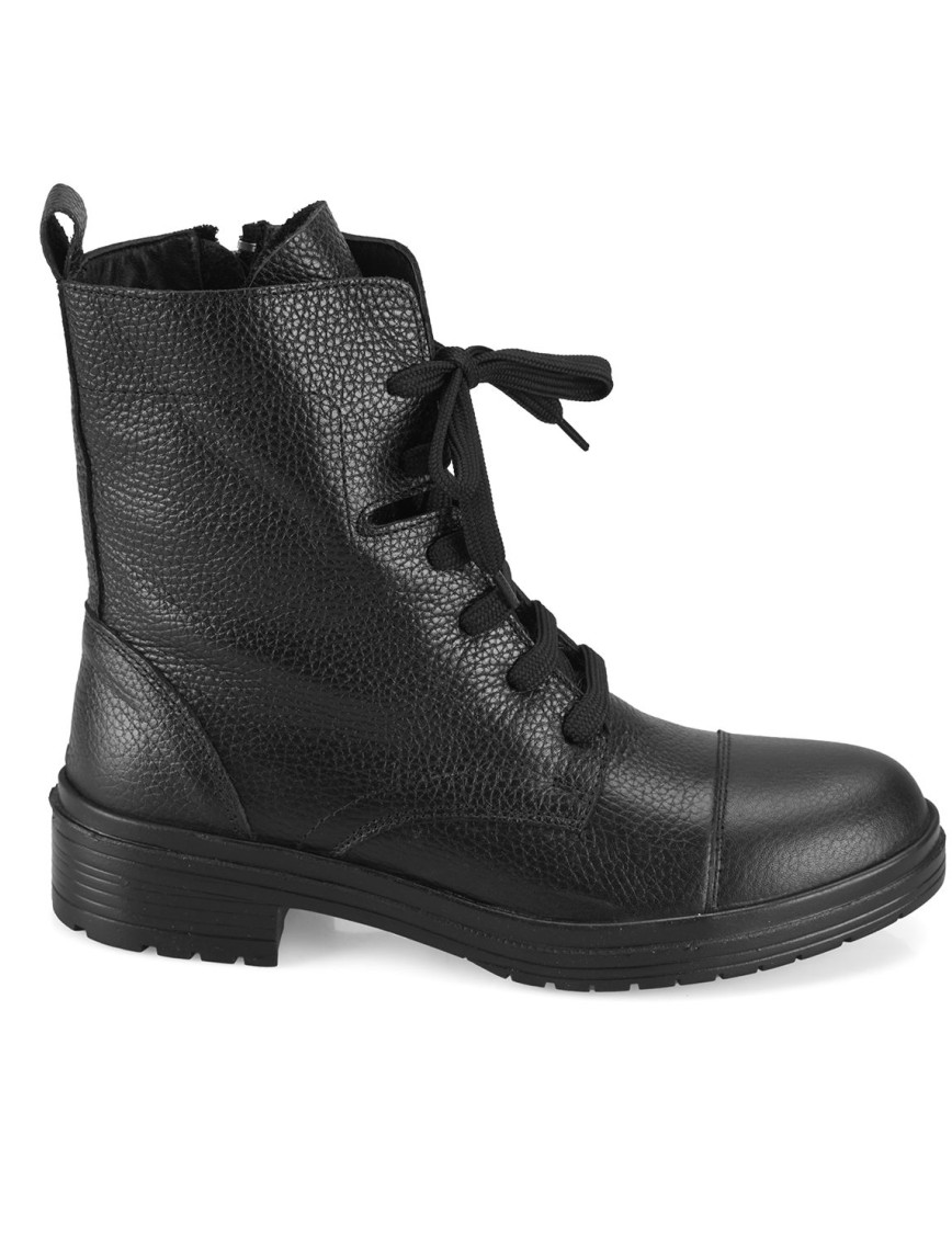 Lias Siyah Kadın Fermuarlı Deri Bot Lias Siyah Kadın Fermuarlı Deri Bot