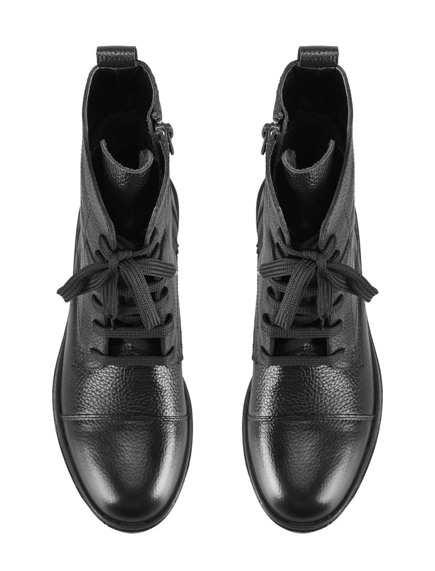 Lias Siyah Kadın Fermuarlı Deri Bot Lias Siyah Kadın Fermuarlı Deri Bot