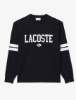 Lacoste Erkek Classic Fit Uzun Kollu Bisiklet Yaka Baskılı Siyah T-Shirt Lacoste Erkek Classic Fit Uzun Kollu Bisiklet Yaka Baskılı Siyah T-Shirt