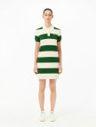 Lacoste Kadın Slim Fit Polo Yaka Çizgili Beyaz Elbise Lacoste Kadın Slim Fit Polo Yaka Çizgili Beyaz Elbise