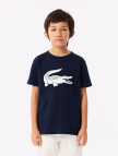 Lacoste Erkek Çocuk Bisiklet Yaka Baskılı Mavi T-Shirt Lacoste Erkek Çocuk Bisiklet Yaka Baskılı Mavi T-Shirt