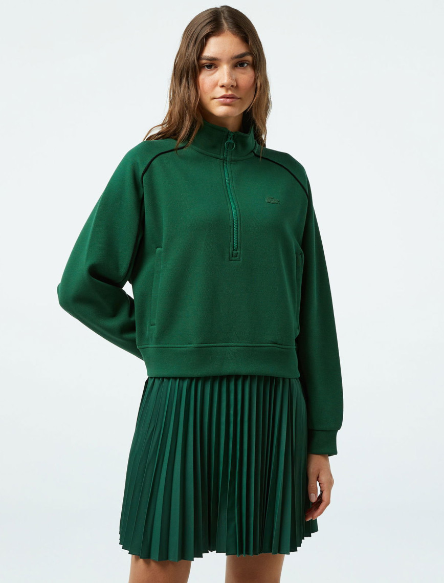 Lacoste Kadın Flare Fit Uzun Kollu Yarım Fermuarlı Yaka Siyah Elbise Lacoste Kadın Flare Fit Uzun Kollu Yarım Fermuarlı Yaka Siyah Elbise