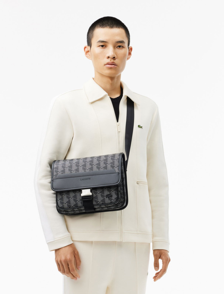 Lacoste The Blend Erkek Monogram Siyah Postacı Çantası Lacoste The Blend Erkek Monogram Siyah Postacı Çantası