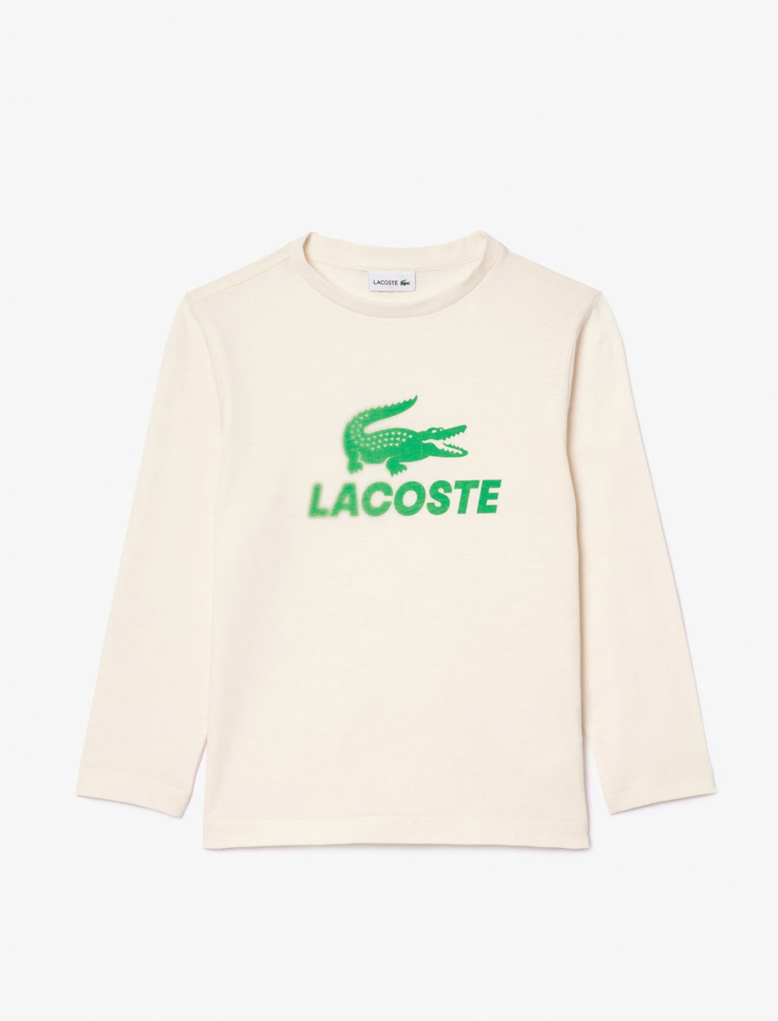 Lacoste Erkek Çocuk Baskılı Bej T-Shirt Lacoste Erkek Çocuk Baskılı Bej T-Shirt