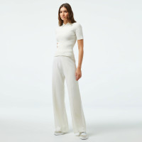 Lacoste Kadın Relaxed Fit Beyaz Pantolon Lacoste Kadın Relaxed Fit Beyaz Pantolon