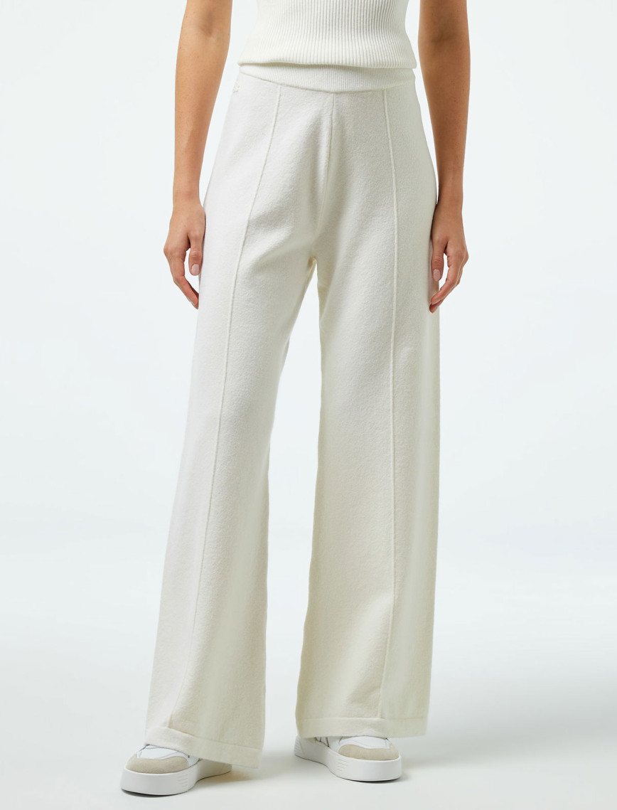 Lacoste Kadın Relaxed Fit Beyaz Pantolon