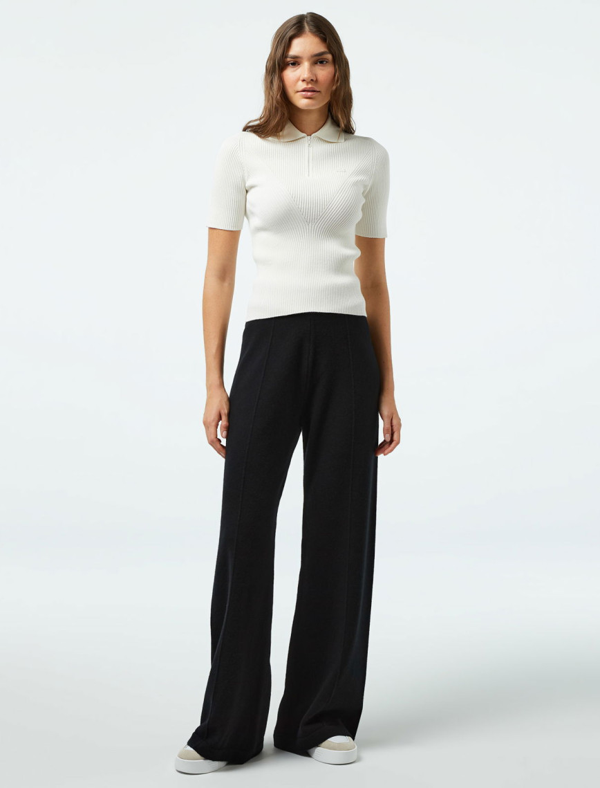 Lacoste Kadın Relaxed Fit Siyah Pantolon Lacoste Kadın Relaxed Fit Siyah Pantolon