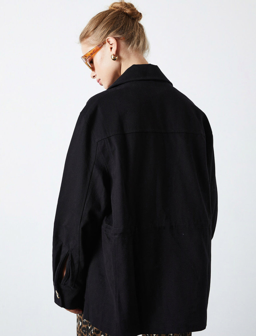 Cep Detaylı Gabardin Ceket Cep Detaylı Gabardin Ceket