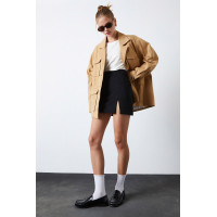 Cep Detaylı Gabardin Ceket Cep Detaylı Gabardin Ceket