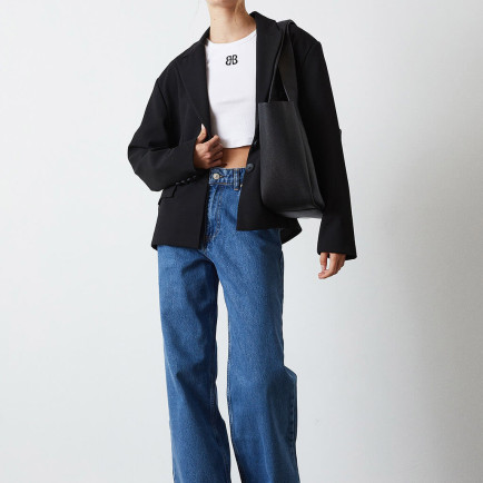 Çift Düğmeli Kısa Ceket Çift Düğmeli Kısa Ceket