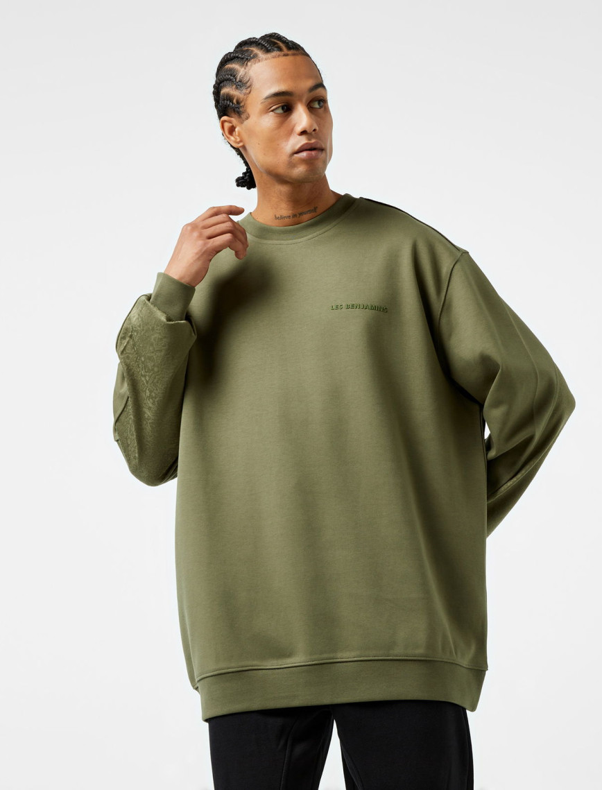 Les Benjamins 405 Erkek Haki Sweatshirt Les Benjamins 405 Erkek Haki Sweatshirt
