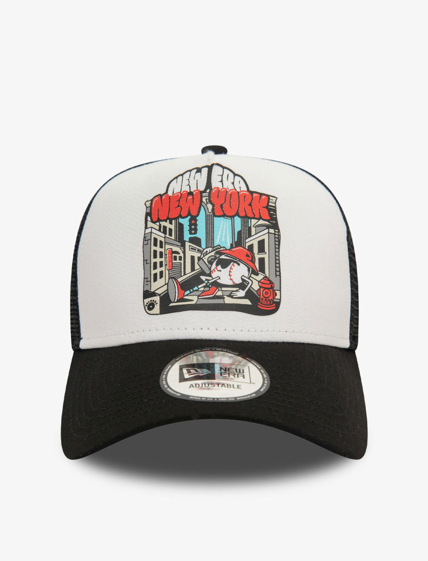 New Era Graphic Print Trucker Newera Blk Unisex Siyah Şapka New Era Graphic Print Trucker Newera Blk Unisex Siyah Şapka