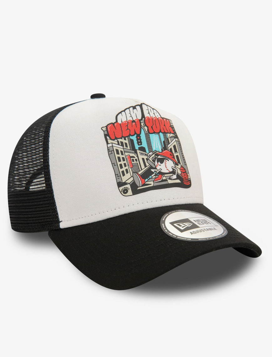 New Era Graphic Print Trucker Newera Blk Unisex Siyah Şapka New Era Graphic Print Trucker Newera Blk Unisex Siyah Şapka