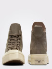 Converse Chuck 70 De Luxe Squared Unisex Haki Deri Platform Sneaker Converse Chuck 70 De Luxe Squared Unisex Haki Deri Platform Sneaker
