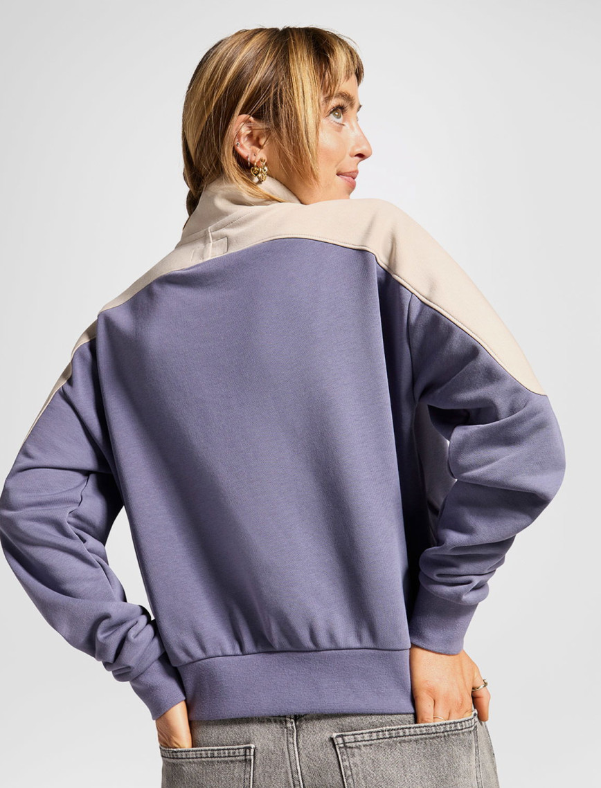 Converse Wordmark 1/2 Zip Kadın Mor Sweatshirt Converse Wordmark 1/2 Zip Kadın Mor Sweatshirt