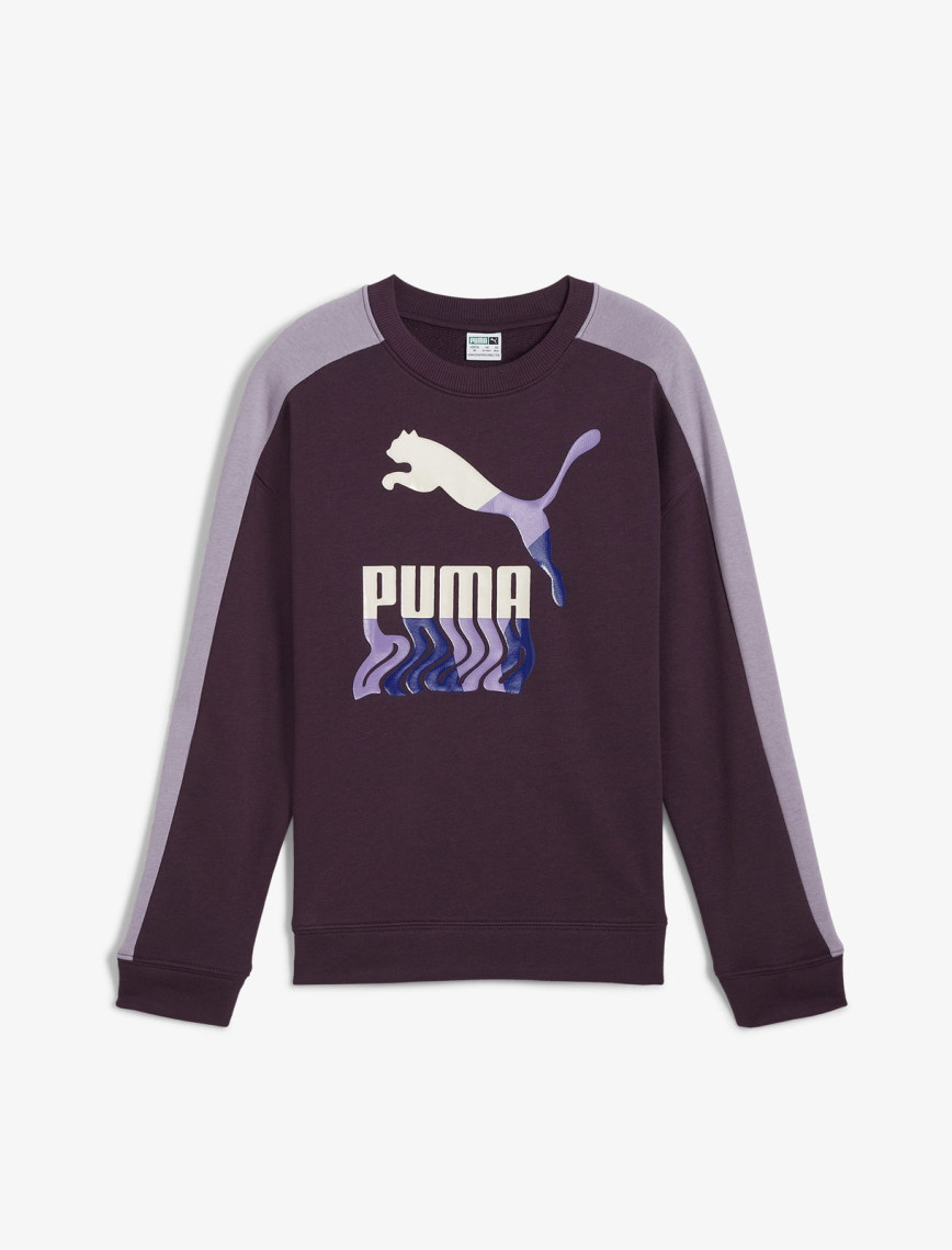 Puma T7 Crew Tr Çocuk Mor Sweatshirt Puma T7 Crew Tr Çocuk Mor Sweatshirt