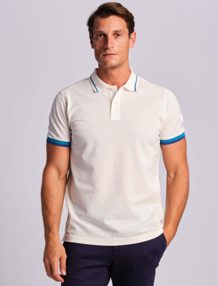 Kırık Beyaz Erkek Polo Tişört Kırık Beyaz Erkek Polo Tişört