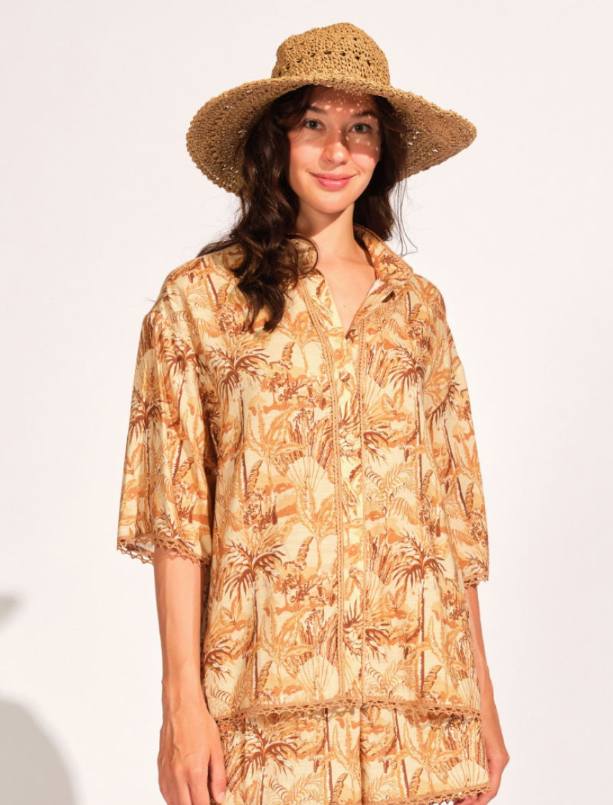 Açık Kahverengi Kadın Gömlek Açık Kahverengi Kadın Gömlek