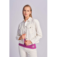 Beyaz Kadın Kot Ceket Beyaz Kadın Kot Ceket