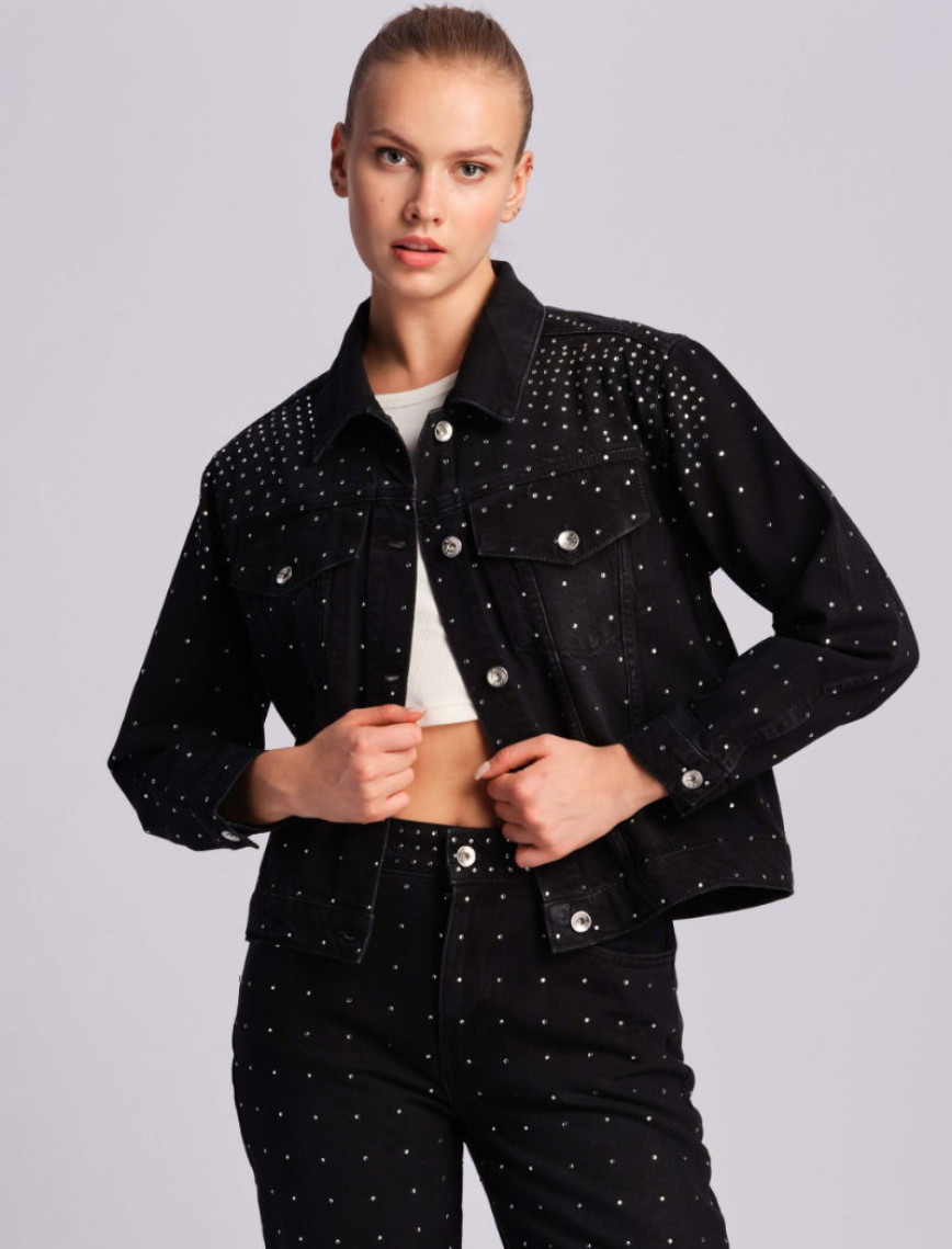 Siyah Kadın Kot Ceket Siyah Kadın Kot Ceket