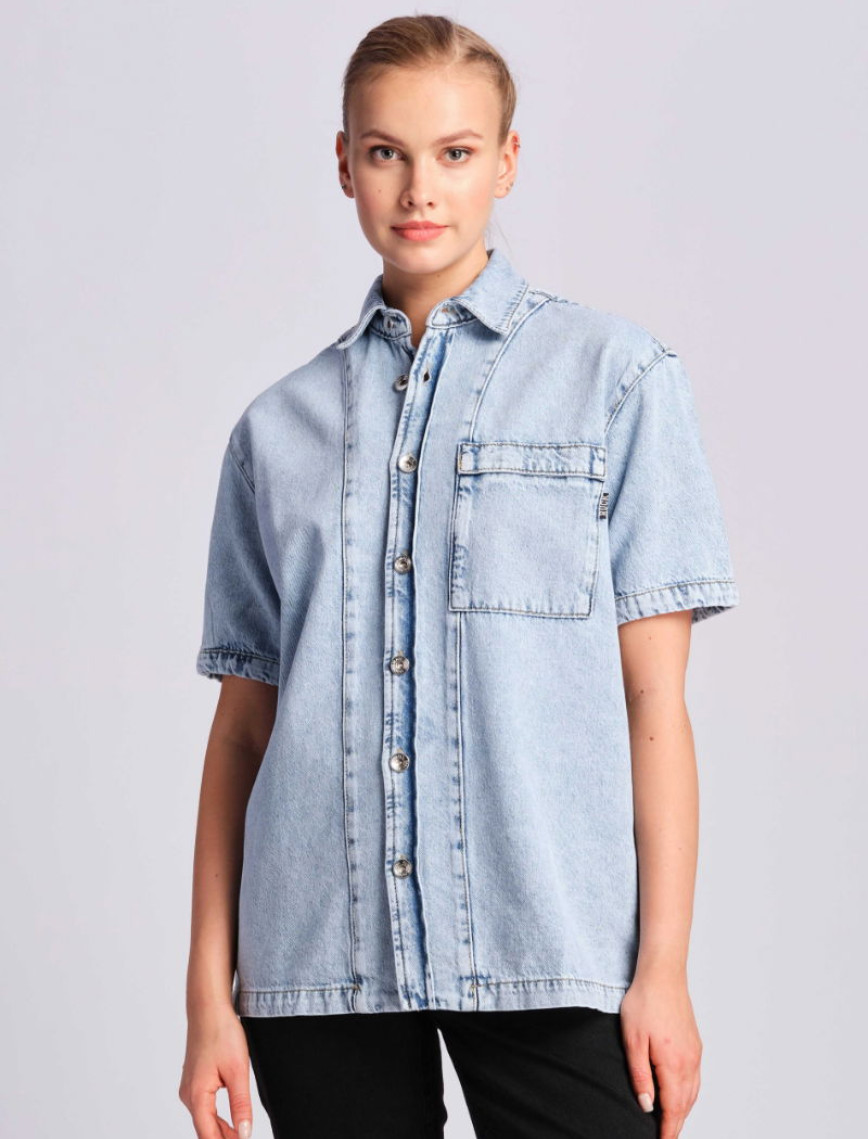 Açık Mavi Kadın Gömlek Açık Mavi Kadın Gömlek