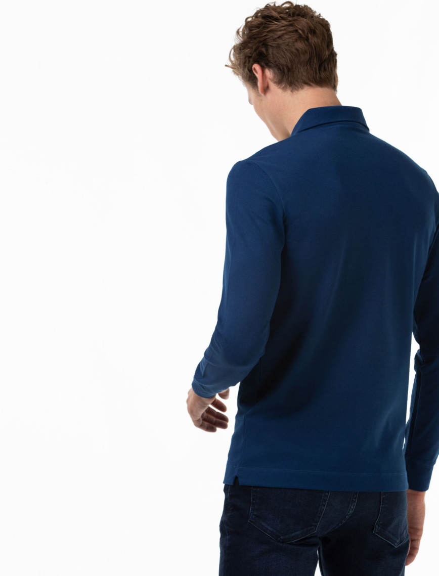 Lacoste Paris Erkek Regular Fit Uzun Kollu Lacivert Polo Lacoste Paris Erkek Regular Fit Uzun Kollu Lacivert Polo