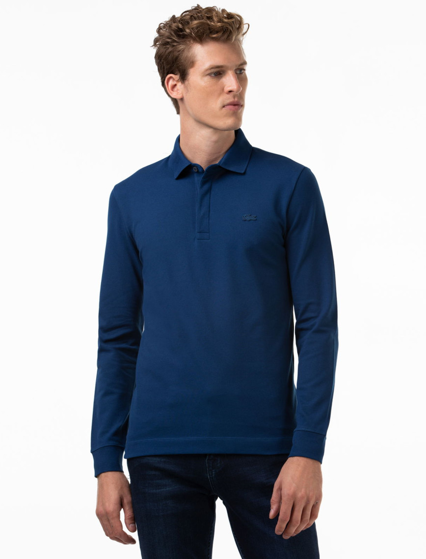 Lacoste Paris Erkek Regular Fit Uzun Kollu Kahverengi Polo Lacoste Paris Erkek Regular Fit Uzun Kollu Kahverengi Polo