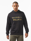 Tactical Wolves Oversize Kamuflaj Erkek Siyah Sweatshirt