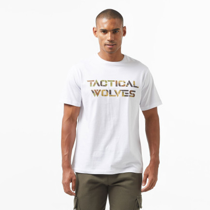 Tactical Wolves Woodland Kamo Erkek Beyaz T-Shirt Tactical Wolves Woodland Kamo Erkek Beyaz T-Shirt
