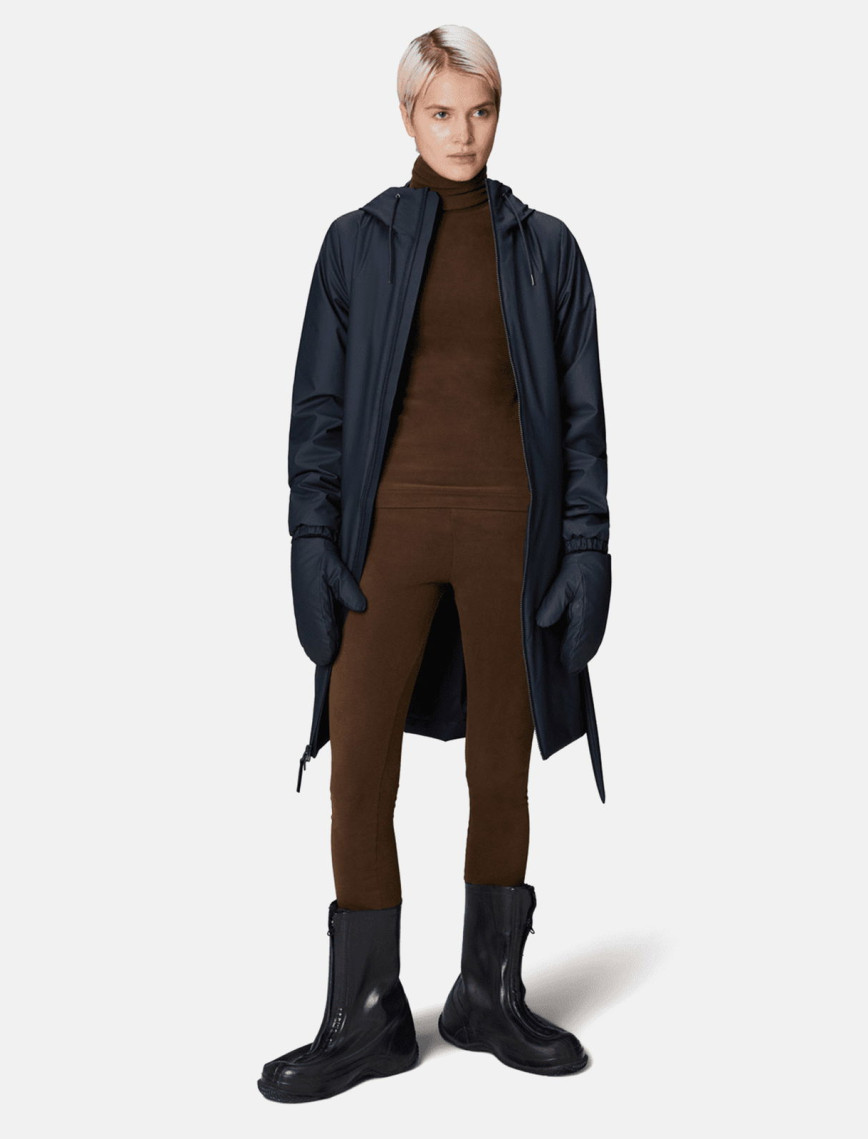 Rains Lohja Long Insulated Curve Jacket W3T2 Unisex Lacivert Yağmurluk Rains Lohja Long Insulated Curve Jacket W3T2 Unisex Lacivert Yağmurluk