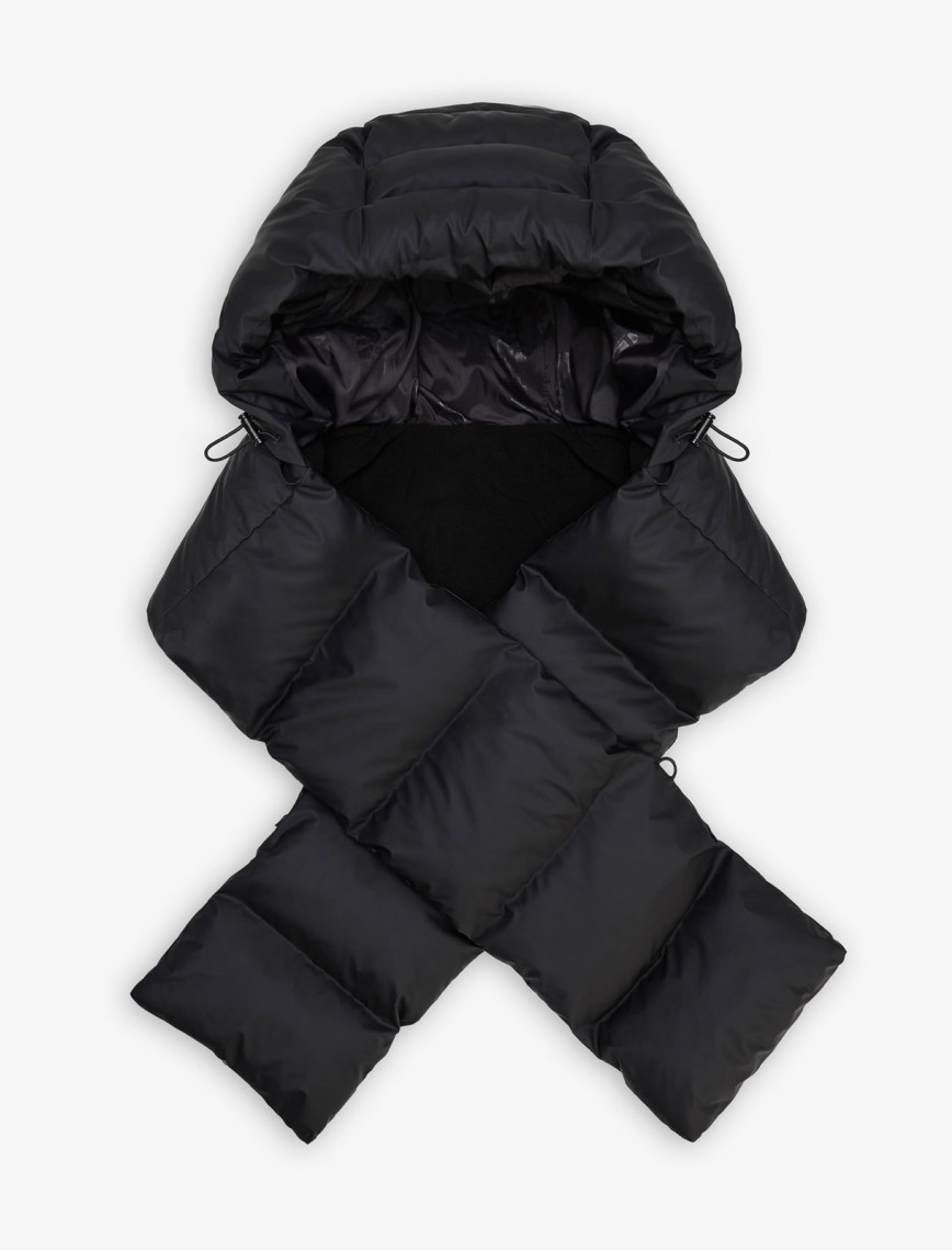 Rains Alta Vision Puffer Hood W3T3 Unisex Siyah Şapka Rains Alta Vision Puffer Hood W3T3 Unisex Siyah Şapka