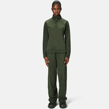 Rains Addis Fleece Curve Half Zip Unisex Yeşil Polar Sweatshirt