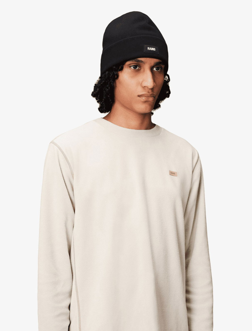 Rains Ribbed Fleece Beanie T1 Unisex Gri Bere Rains Ribbed Fleece Beanie T1 Unisex Gri Bere