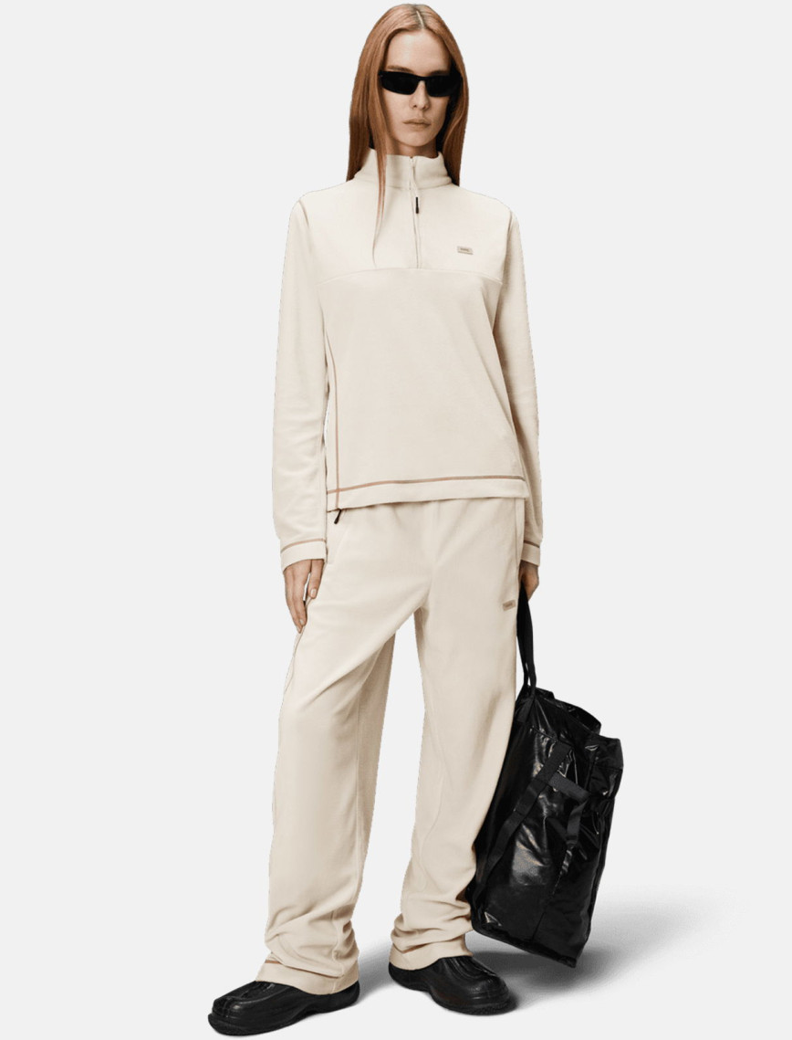 Rains Addis Fleece Curve Half Zip Unisex Gri Polar Sweatshirt Rains Addis Fleece Curve Half Zip Unisex Gri Polar Sweatshirt