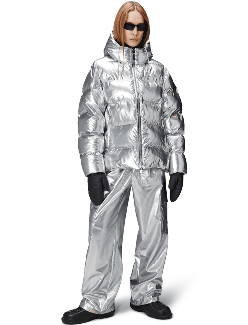 Rains Alta Puffer Jacket W3T3 Unisex Gri Mont Rains Alta Puffer Jacket W3T3 Unisex Gri Mont