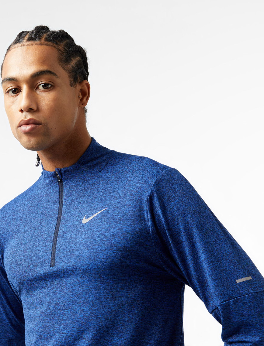 Nike Dri-FIT Element Half Zip Erkek Mavi Uzun Kollu T-Shirt Nike Dri-FIT Element Half Zip Erkek Mavi Uzun Kollu T-Shirt