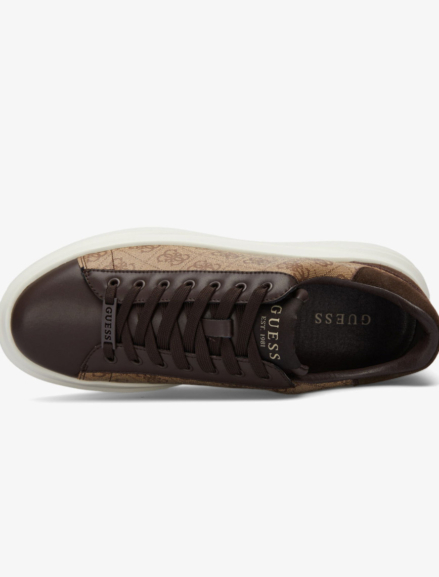Guess Elba Carryover Logo Erkek Bej/Kahverengi Spor Ayakkabı