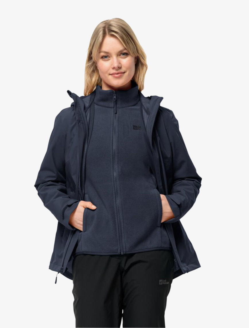 Jack Wolfskin Moonrise 3in1 Kadın Lacivert Outdoor Ceket Jack Wolfskin Moonrise 3in1 Kadın Lacivert Outdoor Ceket