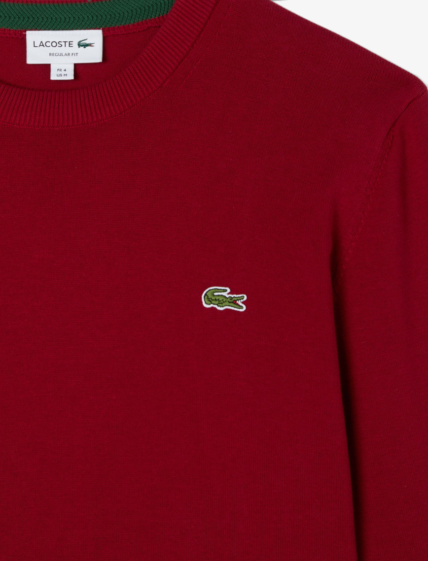 Lacoste Erkek Regular Fit Bisiklet Yaka Organik Pamuk Kırmızı Kazak Lacoste Erkek Regular Fit Bisiklet Yaka Organik Pamuk Kırmızı Kazak