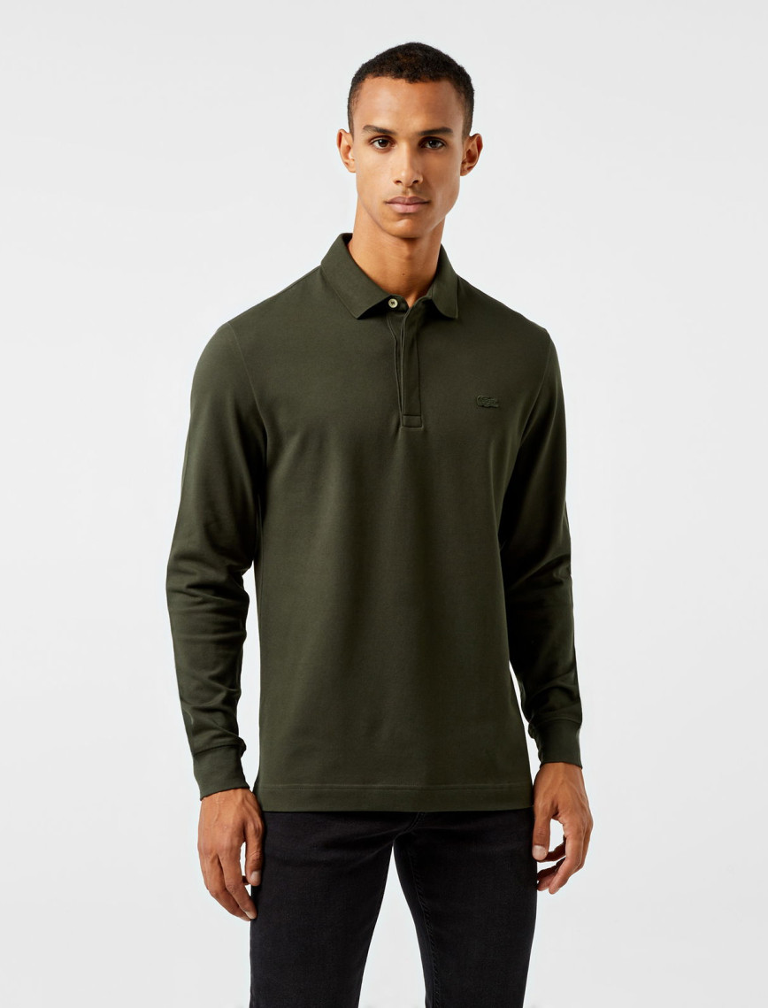 Lacoste Paris Erkek Regular Fit Uzun Kollu Haki Polo Lacoste Paris Erkek Regular Fit Uzun Kollu Haki Polo