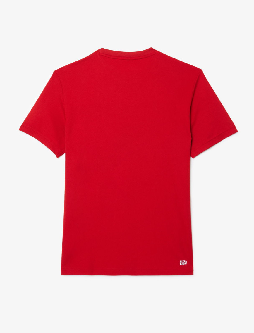 Lacoste Erkek Regular Fit Bisiklet Yaka Baskılı Kırmızı T-Shirt Lacoste Erkek Regular Fit Bisiklet Yaka Baskılı Kırmızı T-Shirt