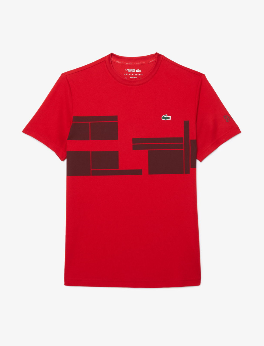 Lacoste Erkek Regular Fit Bisiklet Yaka Baskılı Kırmızı T-Shirt Lacoste Erkek Regular Fit Bisiklet Yaka Baskılı Kırmızı T-Shirt