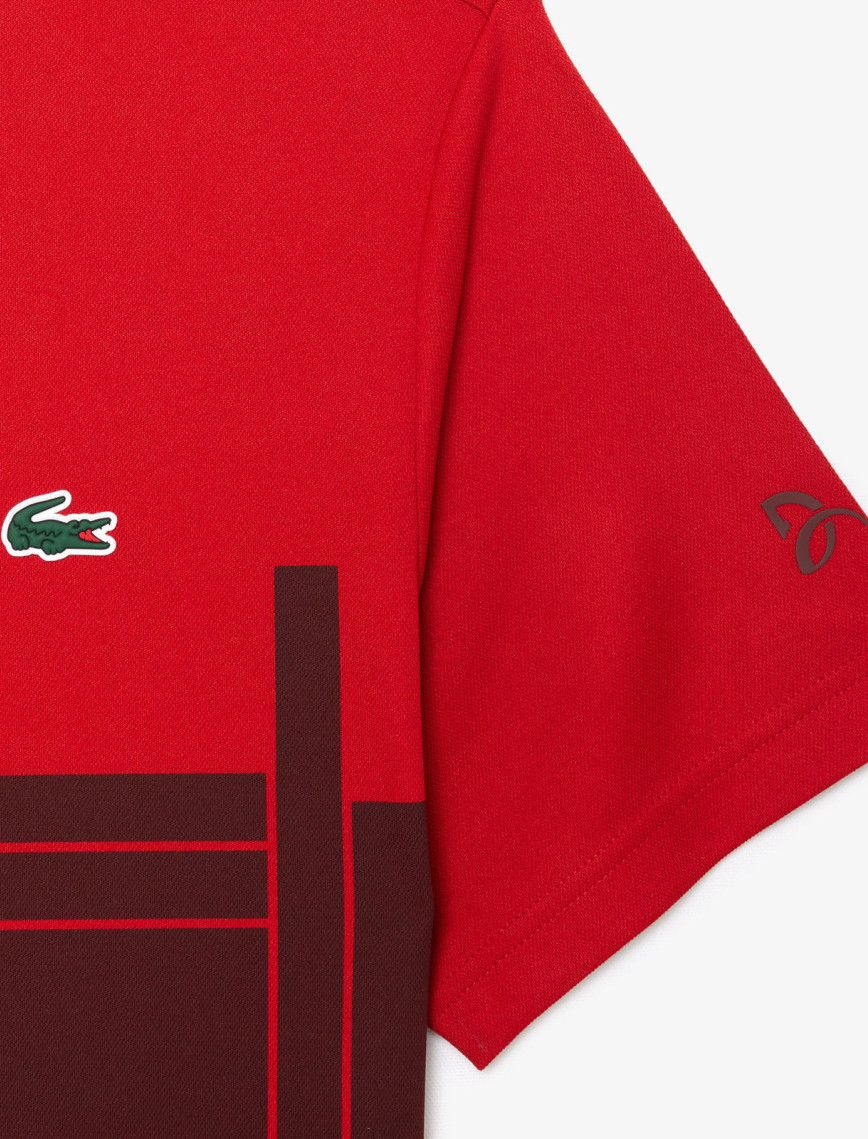 Lacoste Erkek Regular Fit Bisiklet Yaka Baskılı Kırmızı T-Shirt Lacoste Erkek Regular Fit Bisiklet Yaka Baskılı Kırmızı T-Shirt