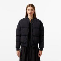 Lacoste Kadın Relaxed Fit Dik Yaka Siyah Mont Lacoste Kadın Relaxed Fit Dik Yaka Siyah Mont