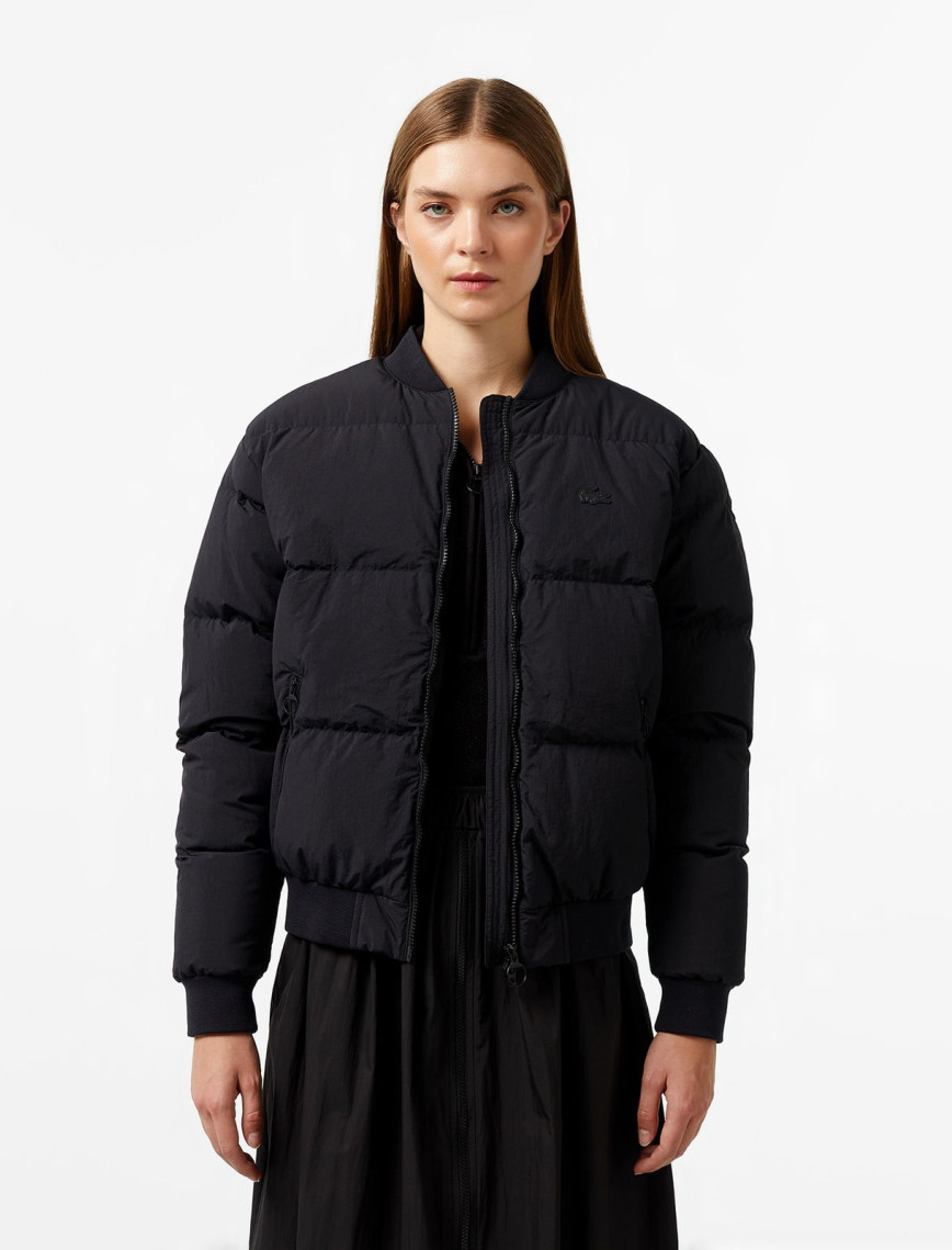 Lacoste Kadın Relaxed Fit Dik Yaka Krem Mont Lacoste Kadın Relaxed Fit Dik Yaka Krem Mont