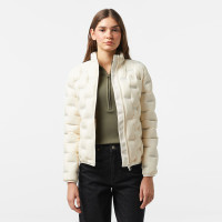 Lacoste Kadın Regular Fit Kapüşonlu Kapitone Beyaz Mont Lacoste Kadın Regular Fit Kapüşonlu Kapitone Beyaz Mont